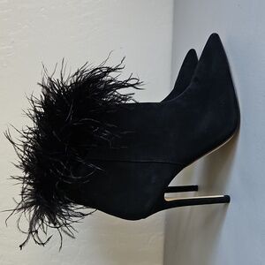MICHAEL Michael Kors Whitby Feather Trim Suede Ankle Boot